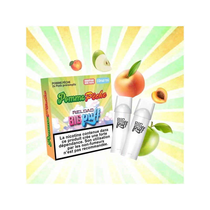 Pods Pomme Pêche 2ml x2 - Big Puff Reload